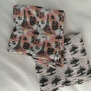PARIS Swaddles 100% Cotton themed muslin